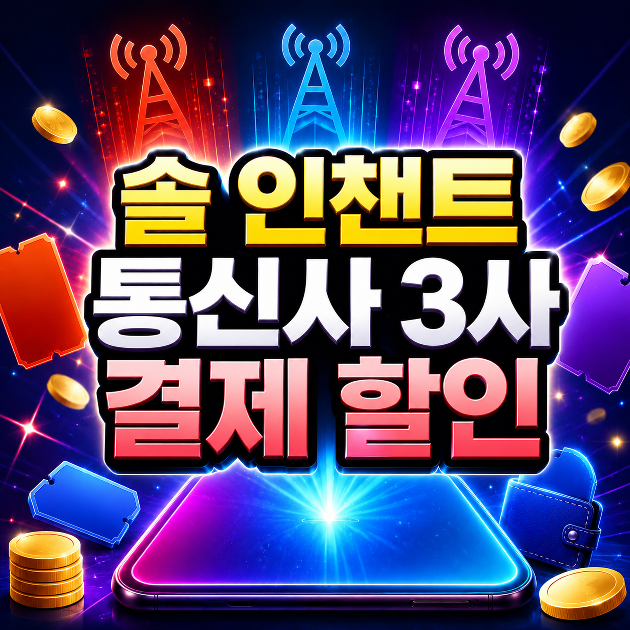솔 인챈트 통신사 3사 결제 할인